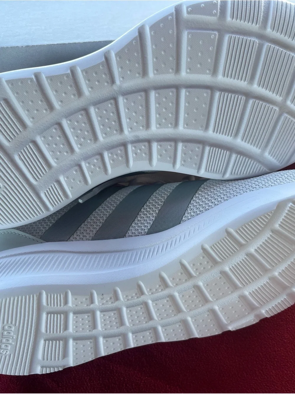 adidas Lite Racer CLN 2.0 Sneakers - Light Gray/White SIZE 8